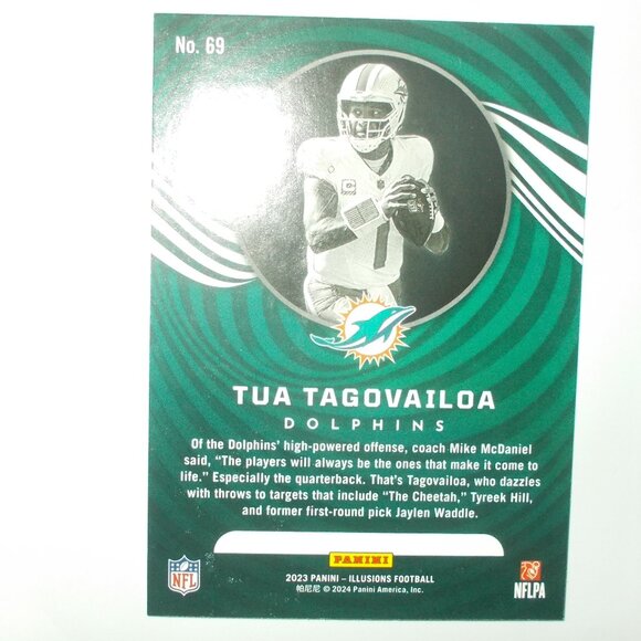 Tua Tagovailoa 2023 Panini Illusions DOTS Parallel Miami Dolphins - Picture 4 of 6